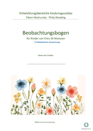 Beobachtungsbogen für Krippenkinder von 0 bis 36 Monaten - PUNKTEBASIERTE AUSWERTUNG - Download-Version [Digital]